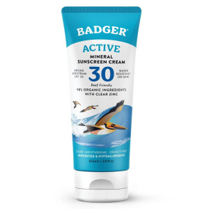 Badger Active Sunscreen SPF30, fragrance-free, 87 ml