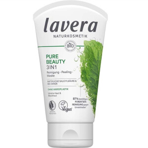 Lavera Pure Beauty 3 en 1 Limpiador, exfoliante y...