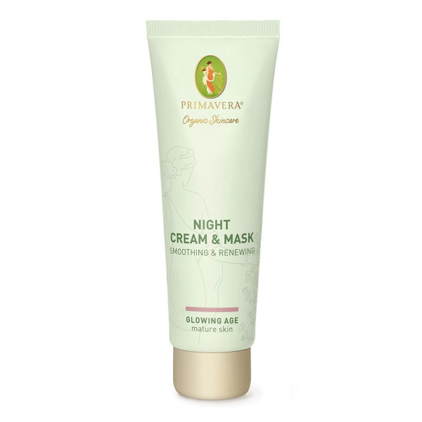 Primavera Organic Skincare Night Cream & Mask Smoothing & Renewing Glowing Age 50 ml