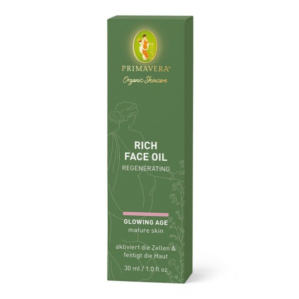 Primavera Organic Skincare Rich Face Oil Regeneration Glowing Age 30 ml