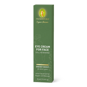 Primavera Organic Skincare Eye Cream For Face Cell Renewing Energy Boost 25 ml