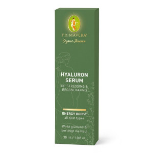 Primavera Organic Skincare Hyaluron Serum De-Stressing & Regenerating Energy Boost 30 ml