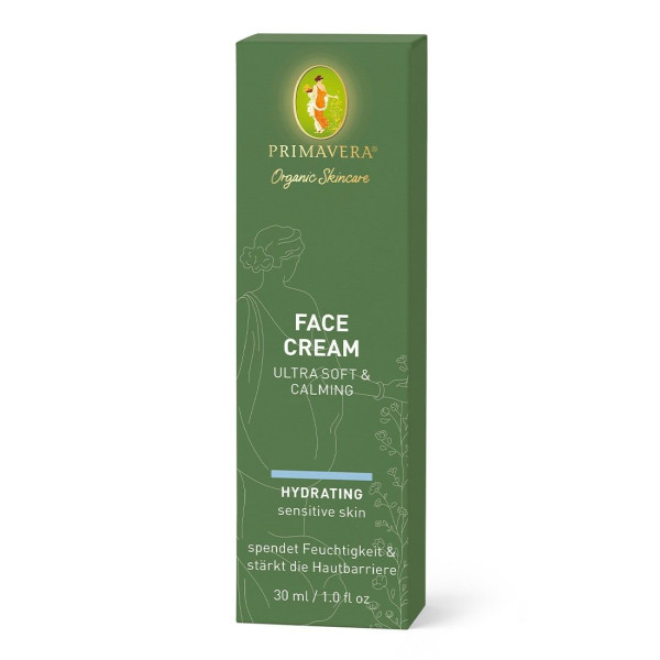 Primavera Organic Skincare Face Cream Ultra Soft & Calming Hydrating 30 ml