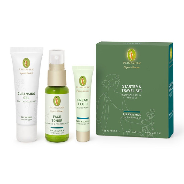 Primavera Organic Skincare Starter & Traveler Set Pure Balance