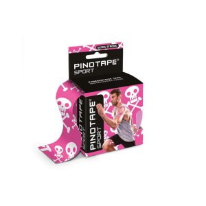 Pinotape Sport Kinesiologie Tape Jolly Roger Pink 5 cm x 5 m