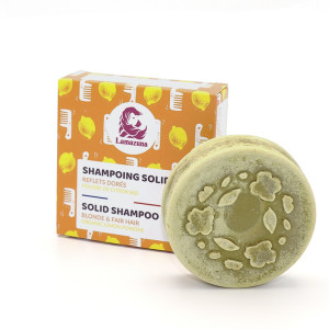 Lamazuna Organic Festes Shampoo sulfatfrei mit Bio Zitronenpulver 70 ml