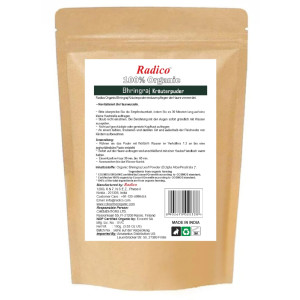 Radico Organic Bhringhraj-Blattpulver Vegan 100 g
