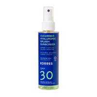 KORRES Cucumber Hyaluronic Splash Sonnenschutzspray für Gesicht+Körper SPF30