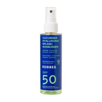 KORRES Cucumber Hyaluronic Splash Sonnenschutzspray für Gesicht+Körper SPF50